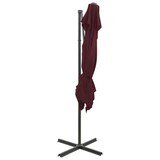 thumbnail of Helloshop26 - Zwevende parasol met dubbel dak 250 x 250 cm bordeauxrood 02_0008570