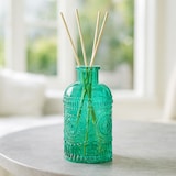 thumbnail of Relaxdays Glasvase, 12er Set, Deko-Vase, geprägtes Vintage-Design, HD: 13x6 cm, Mini-Vasen für Tischdeko, Glas, grün
