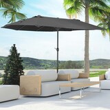 thumbnail of Sombrilla Doble Extragrande Parasol para Terraza Patio o Jardín Protección Solar Negro