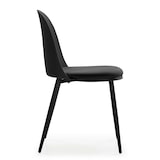 thumbnail of Lot de 4 chaises Kana noir, pieds en métal et assise rembourrée