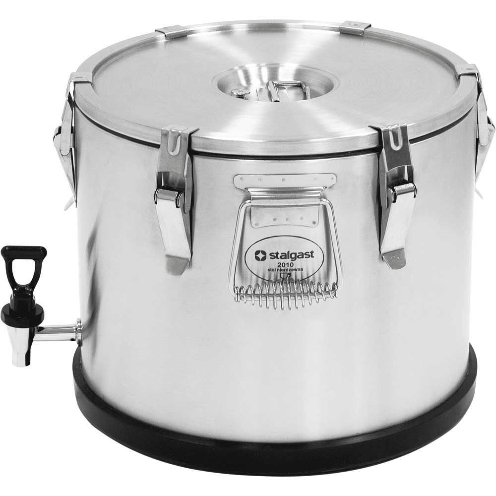 Stalgast Thermobehälter aus rostfreiem Edelstahl, 25 Liter, mit Ablasshahn