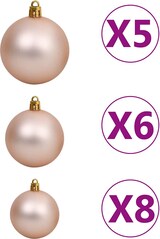 Matte Weihnachtskugeln in Rosa.