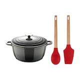 thumbnail of BERGNER Excalibur - Juego de Cacerola Ø20cm 2,4 L con Tapa en Aluminio Fundido y 2 Utensilios de Cocina en Silicona con Mango de Madera