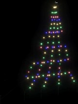 thumbnail of vidaXL LED Weihnachtsbaum mit Erdspießen Mehrfarbig 182 cm Metall