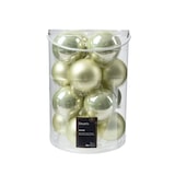 thumbnail of 16 Weihnachtskugeln Glas 8cm matt & glänzend Christbaumkugeln Weihnachtsbaumkugeln Groß Christbaumschmuck Weihnachtsbaumschmuck Deko Hell Minze