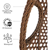 thumbnail of Rijoka Hangstoel Eggy Rope Schommelstoel – Luxe Rattan – Bruin - XLarge - Voor personen 2.20m Max.