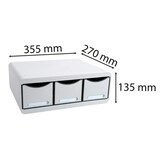 thumbnail of Exacompta 318740D 1x TOOLBOX ladenbox met 3 laden, Office, grijs