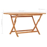 thumbnail of Table pliable de jardin 160x80x75 cm Bois de teck solide