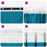 thumbnail of vidaXL Zwart-out Gordijnen met Ringen 2 pcs Turquoise 225 x 140 cm