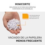 thumbnail of Fellowes Destructora trituradora de papel 6M MiniCorte, destruye 6 Hojas en partículas, Papelera 13 L. Bloqueo de Seguridad. Color Negro