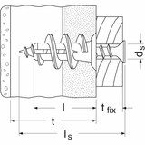 thumbnail of FISCHER GKS  GKS Gipskartondübel Kunststoff mit Spanplattenschraube 4,5 x 35,