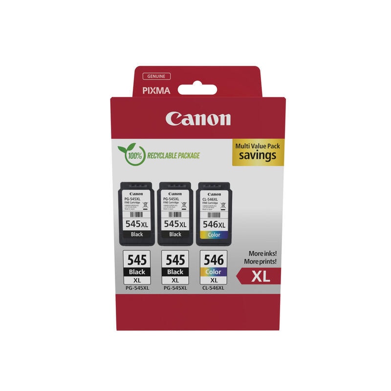 Canon Multipack Nero / Vari colori Pg-545Xl + Cl-546Xl Multi 8286B013 700 Copie
