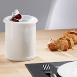 thumbnail of Westmark Tischabfall-/Kosmetikeimer, Füllvolumen: 1 Liter, Porzellan-Optik, Abnehmbarer Deckel, Kunststoff, Weiß, 21202270