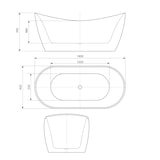 thumbnail of freistehende Badewanne Wanne F23 180cm Whirlpool Luft & Wasser mit Armatur AF04