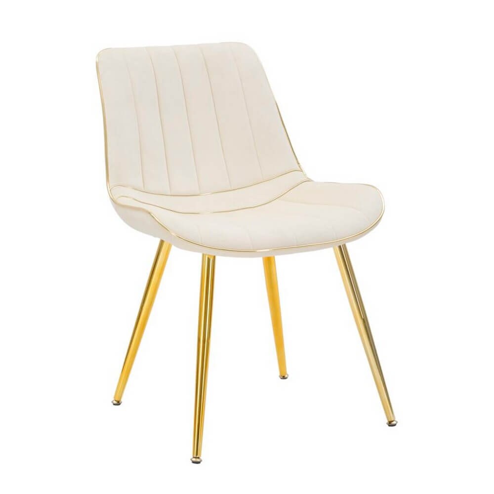 Sedia Crema Dorato Set 2 PZ cm 51X59X79 - PARISREMA GOLD