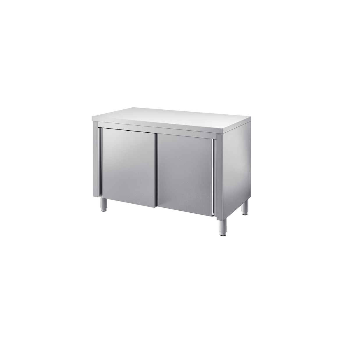 Inox Bim Meuble bas neutre central 140 x 70 cm