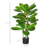 thumbnail of Árbol Artificial 95 cm con 33 Hojas Realistas en Maceta de Cemento Planta Falsa Perenne Interior para Decoración en Salón Oficina