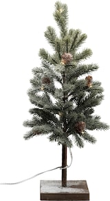 thumbnail of CREATIV green künstliche Pflanze Künstliches Tannenbäumchen mit Zapfen auf Zementfuß, 10 LED, 40cm, frost