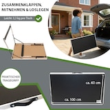 thumbnail of Multifunktionstisch 3er-Set 100 x 60 cm Tapeziertisch 90kg Gesamtbelastung höhenverstellbar Camping