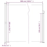 thumbnail of vidaXL Windscherm uittrekbaar 200x300 cm taupe