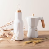 thumbnail of BERGNER Naturally - Cafetera para 6 Tazas en Aluminio blanco con mango de madera