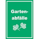 thumbnail of Gartenabfälle Mülltrennung Schild Text Symbol Blätter Garten hochkant A4 (210x297mm)