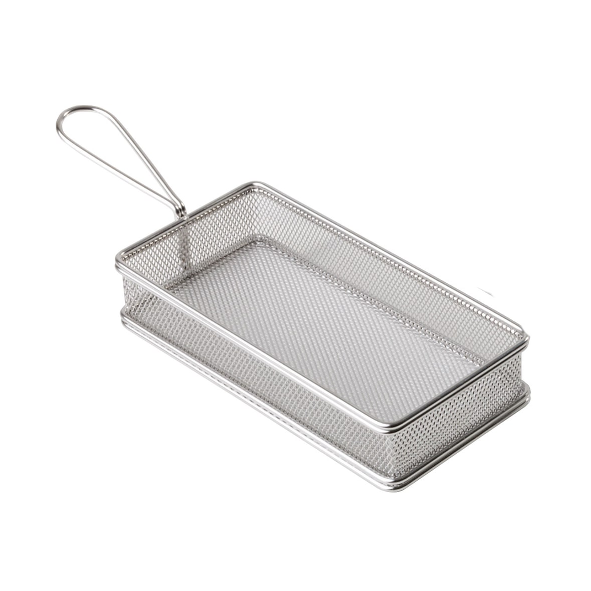 cesta 21,5 x 10,5 cm. fritos inox presentacion
