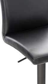 thumbnail of 2er Set Barhocker DIVER - Kunstleder Schwarz 40x49x93 cm Schwarz | Barstuhl Höhenverstellbar Mit Lehne Drehbar Tresenhocker Tresenstuhl Kneipenhocker