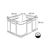 thumbnail of Keeeper - Aufbewahrungsbox 54L transluzent Grau 52x43x28 cm EURO-BOX - Kollektion Bruno