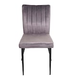 thumbnail of Set di 6 sedie da pranzo HWC-K16, sedia da cucina, metallo vellutato ~ grigio scuro