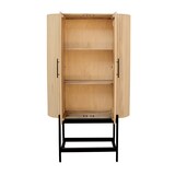 thumbnail of SIT Möbel Schrank | 2 Türen | Mangoholz natur | Gestell Altmetall schwarz | B 100 x T 40 x H 172 cm | 09369-01 | Serie STRIPE