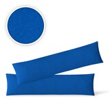 thumbnail of Kissenhülle Kissenbezug Doppelpack mit Reißverschluss  hochwertige Jersey Qualität Royalblau 40 x 145 cm
