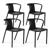 thumbnail of Lot de 4 chaises plastique noir