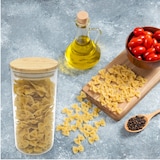 thumbnail of Set de 4 boîtes de conservation en verre avec couvercle en Bambou Fackelmann Nature