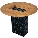 thumbnail of vidaXL Bierkastentisch Teak 70 cm