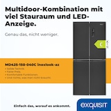 thumbnail of Exquisit Multidoor MD425-150-040C inoxlook-az | No Frost | Nutzinhalt: 421 L | Temperaturregelung | Alarm