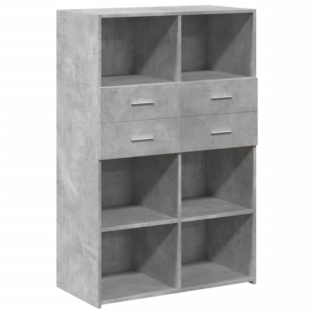 Helloshop26 - Buffet Sideboard Kommode Schrank Aufbewahrungsmöbel Organizer für Küche Wohnzimmer Lounge hoch 80 x 42,5 x 124 cm 02_0034720