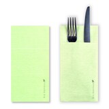 thumbnail of Bio Bamboo® - Luxus Einweg-Serviette, 40 x 40 (Bestecktasche), Extrem weich, kompostierbar, Bambusviskose, Made in Italy, 600 Stück, grün