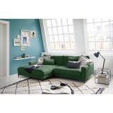 thumbnail of KAWOLA Ecksofa CARA Sofa Recamiere links Cord smaragd