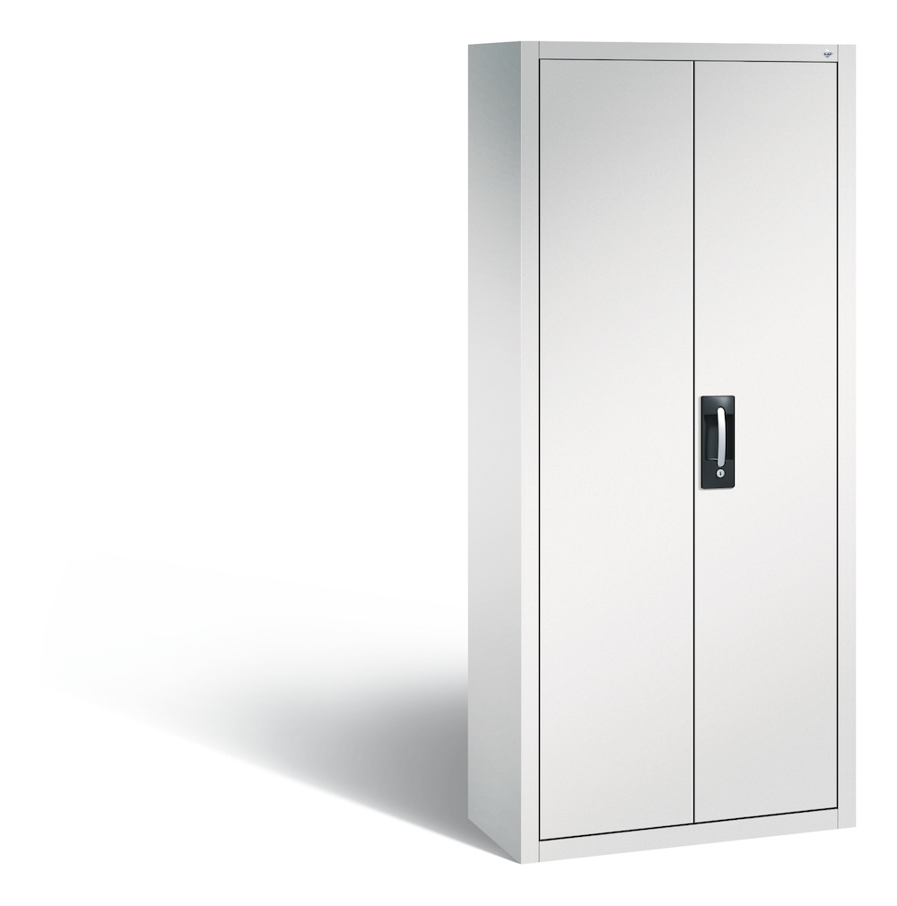 C+P Magazinschrank | inkl. 108 Sichtlagerkästen | HxBxT 169x70x30cm | Lichtgrau von PROREGAL