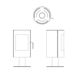 thumbnail of Poêle à Bois Oscar avec Pied 8,2 kW Sannover