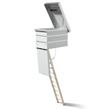 thumbnail of Dolle Flachdachausstieg mit Bodentreppe clickFIX® thermo 3-teilig 120x70cm mit U-Wert 0,38 Konstruktionshöhe 100,9-125cm