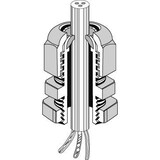 thumbnail of Hensel 36000166 Kabelverschraubung mit Gegenmutter, mit Zugentlastung, schlagfest Kunststoff Schwarz