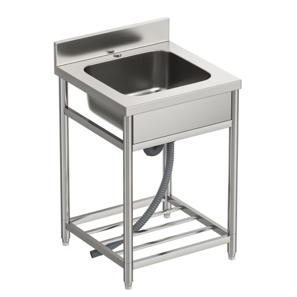 Gasfrit - Fregadero de Acero Inoxidable de 1 Seno 550x 550x850 mm Desmontable | Pica Industrial con patas | Pila cuba para Cocina Restaurantes