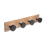 thumbnail of FIVE - Appendiabiti in legno con 4 grucce nere