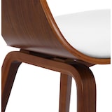 thumbnail of Chaise retro Kingston en similicuir Noyer / Blanc