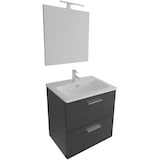 thumbnail of Vitra Modernes Badezimmer Set Waschbecken mit Unterschrank und LED-Spiegel | Waschbeckenunterschrank vormont. | Keramik Waschtisch SoftClose-Funktion