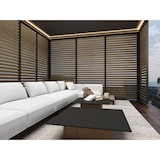 thumbnail of Weide Holzoptik Lamellenwand für Weide Pergola | drehbare Lamellen | aus Aluminium | anthrazit