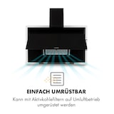 thumbnail of Klarstein Mirage 90 Dunstabzugshaube 550 m³/h Touch-Panel RGB-Ambiente-Licht A++ Schwarz