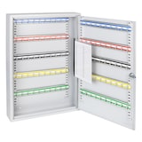 thumbnail of HMF Schlüsselschrank groß aus Stahl, abschließbarer Schlüsselkasten für Büro, Verwaltung oder Fuhrpark, 100 Schlüsselhaken, 55 x 38 x 8 cm, Lichtgrau